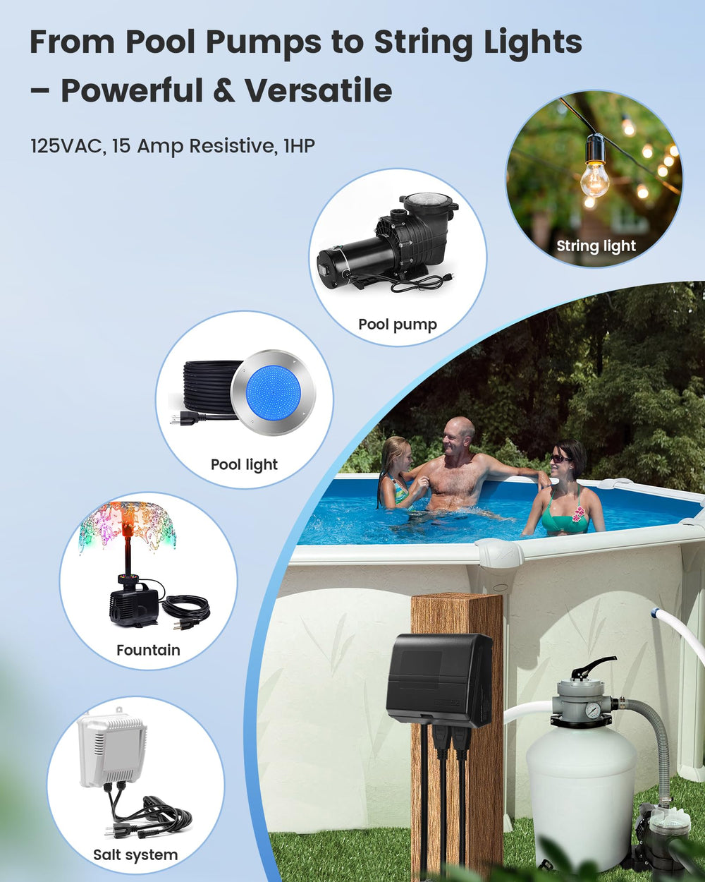 SURAIELEC Digital Pool Timer in packaging