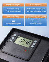 SURAIELEC Digital Pool Timer installed near above-ground pool
