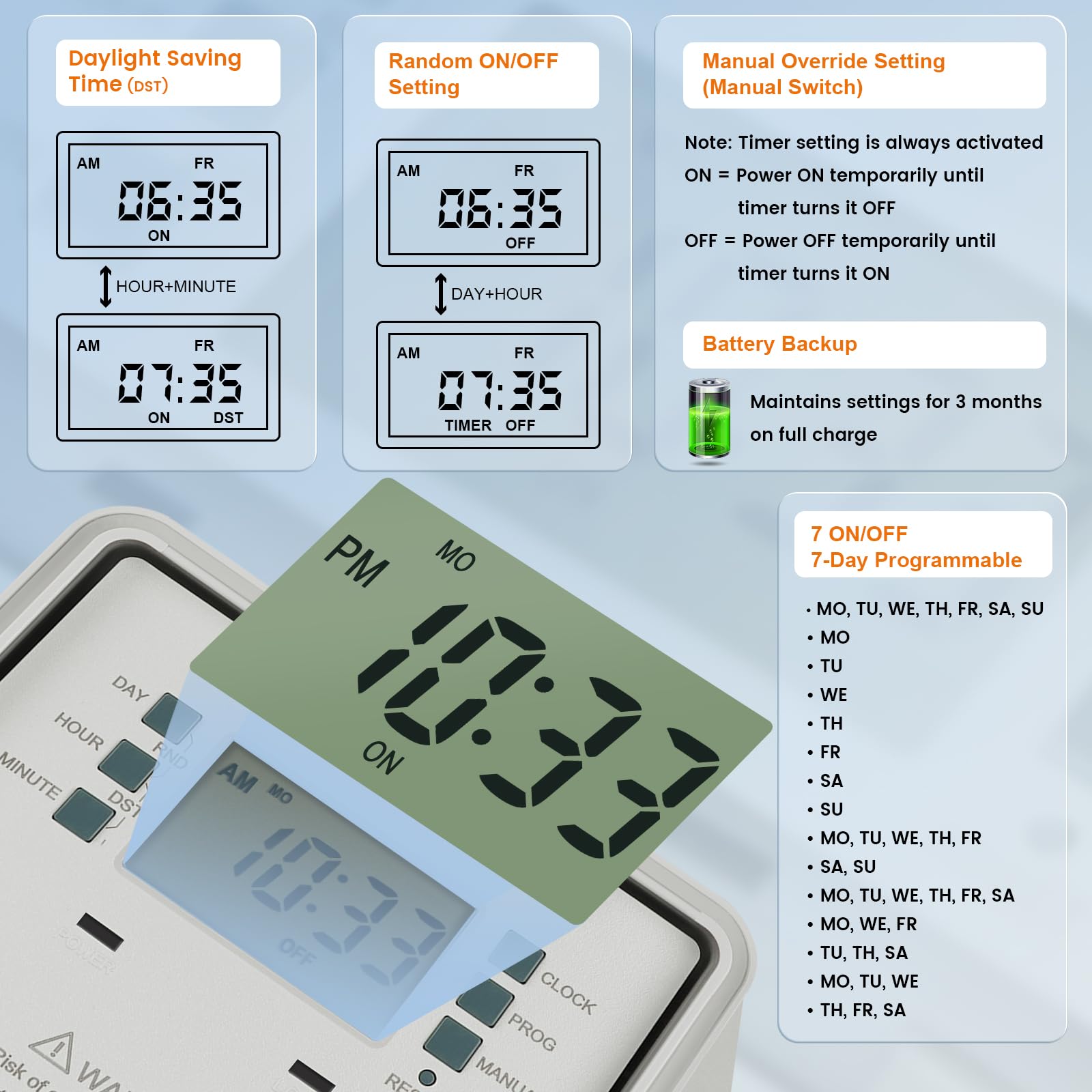 SURAIELEC Digital Pool Timer installed outdoors