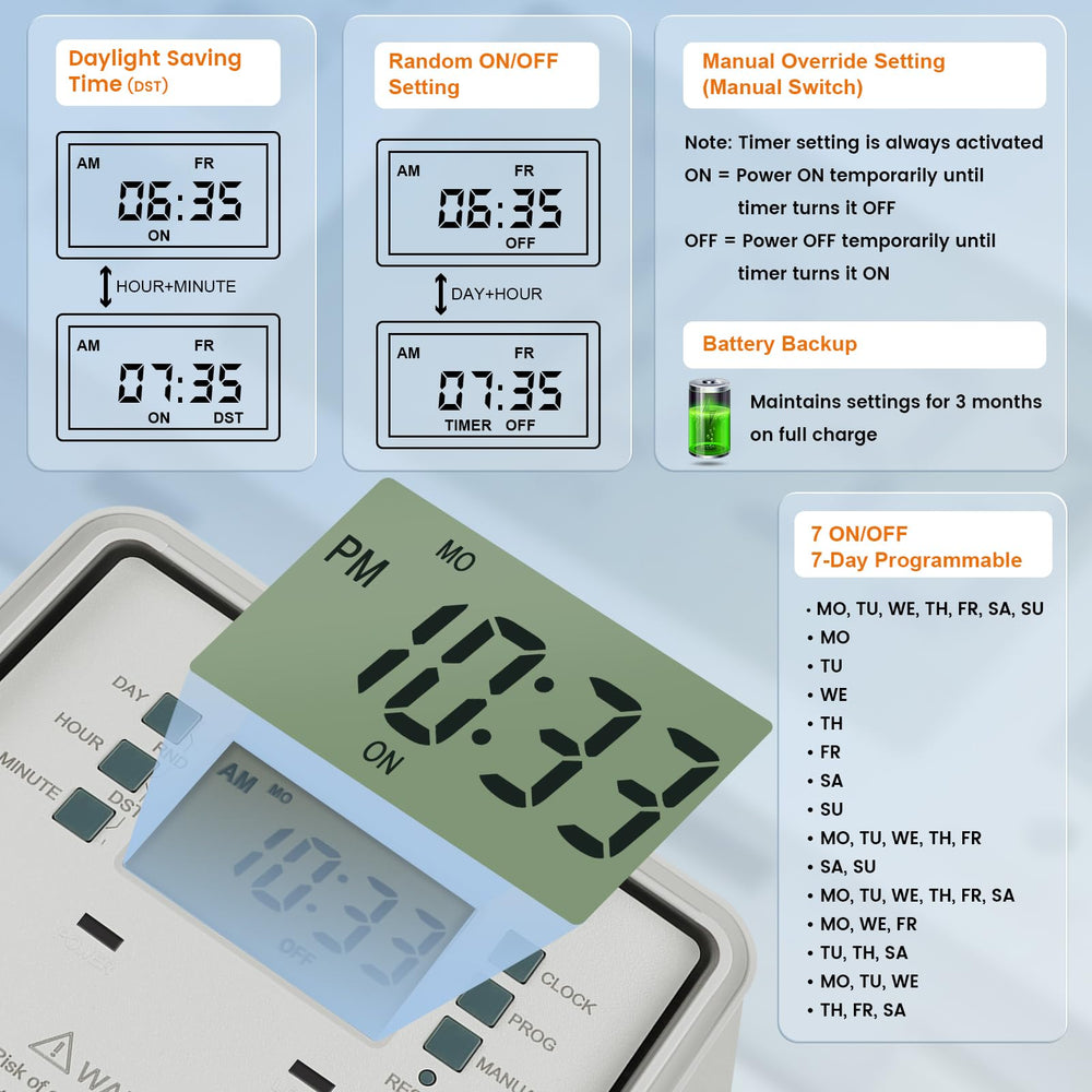 SURAIELEC Digital Pool Timer installed outdoors