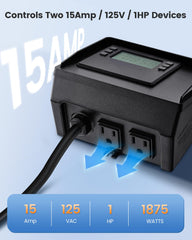 SURAIELEC Digital Pool Timer showing weatherproof construction