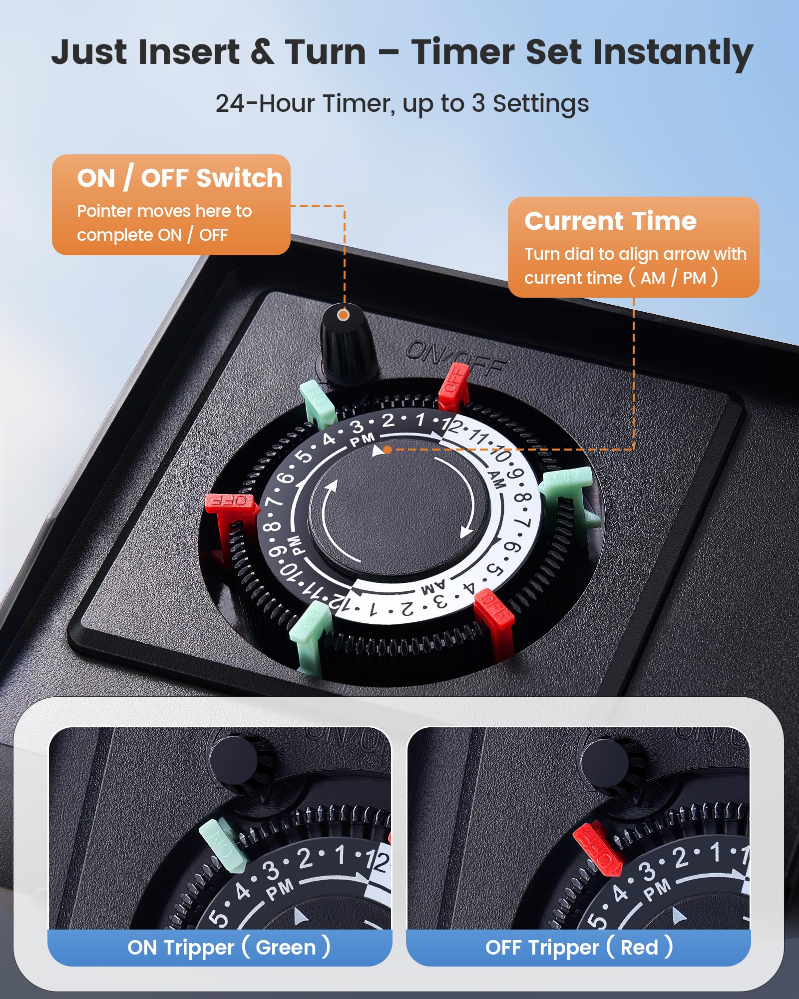 SURAIELEC pool timer plugged into a GFCI receptacle