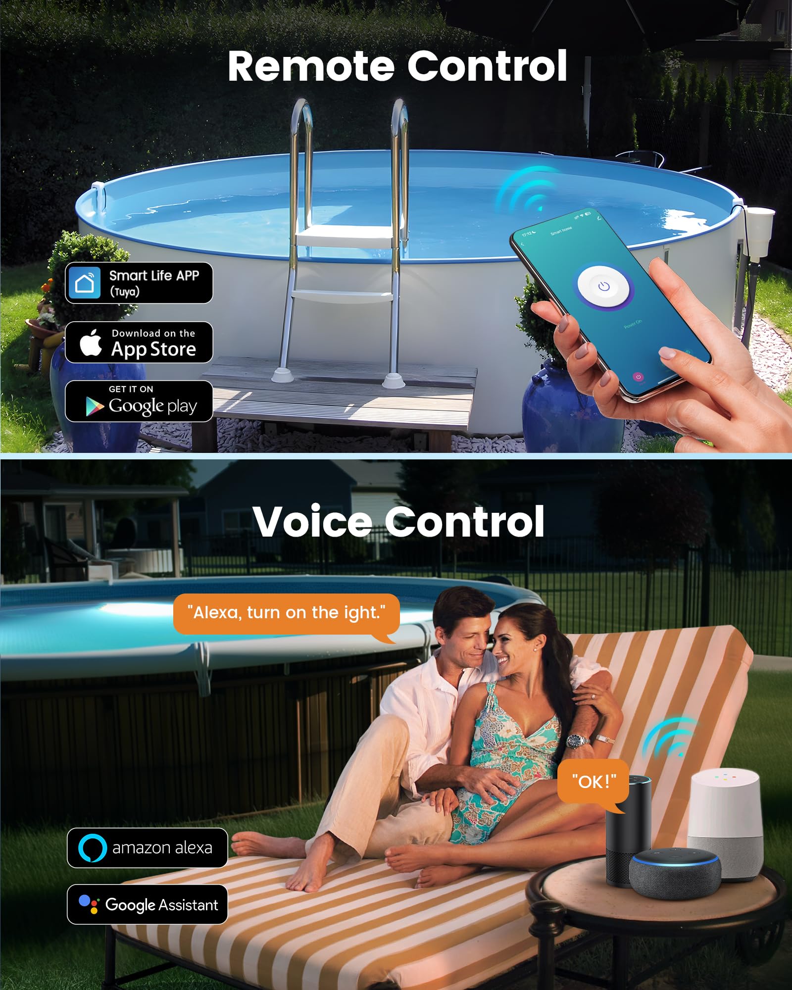 SURAIELEC WiFi Pool Timer side view highlighting weatherproof design