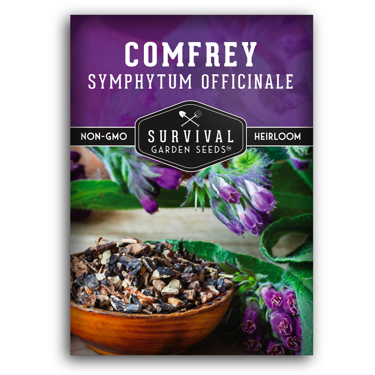 SURVIVAL GARDEN SEEDS Comfrey Seeds packet front view