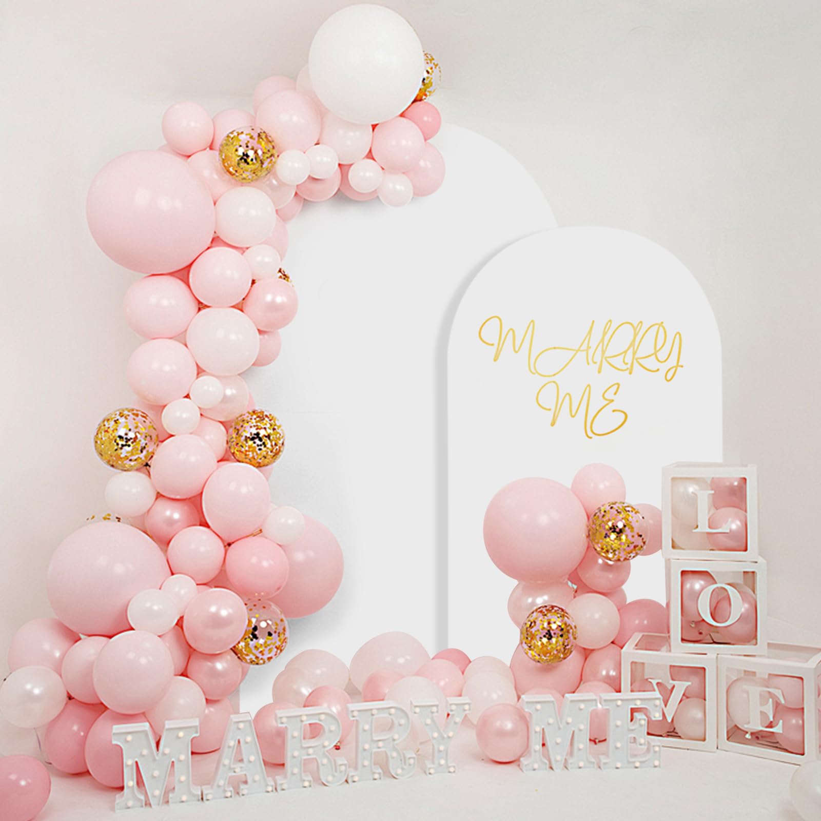 SuuWoee arch backdrop used as a photo booth at an event