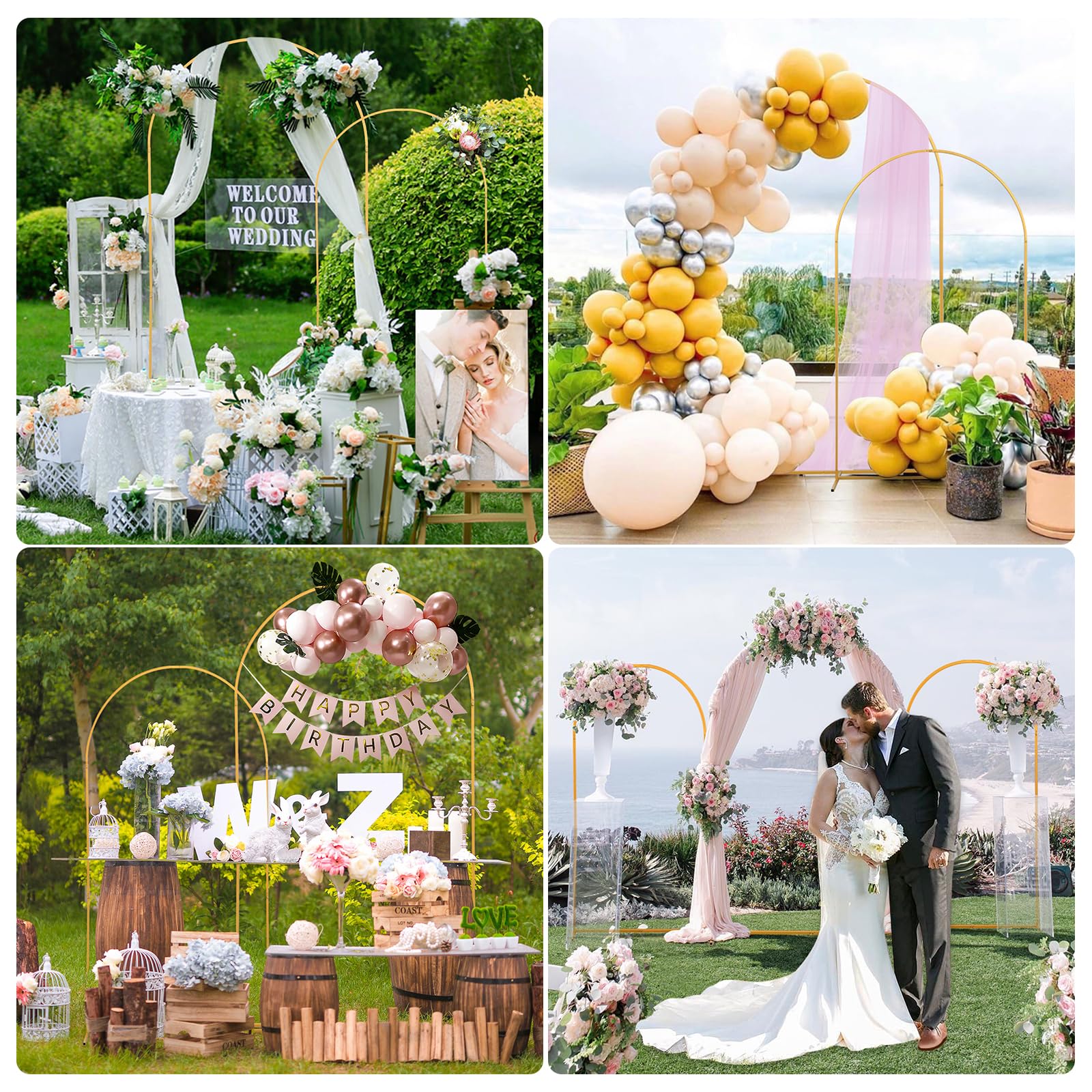 SuuWoee arch stand set displayed at a wedding with decorations