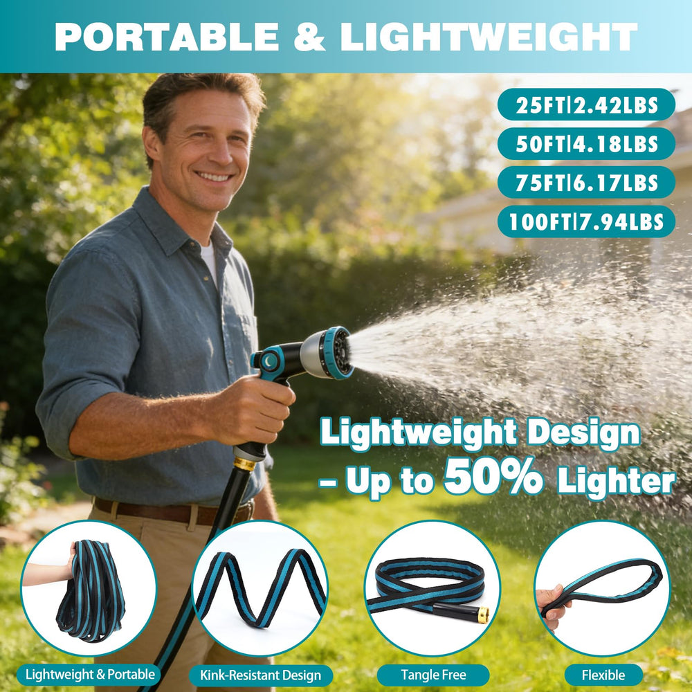 Svansea 100FT Garden Hose in use watering garden