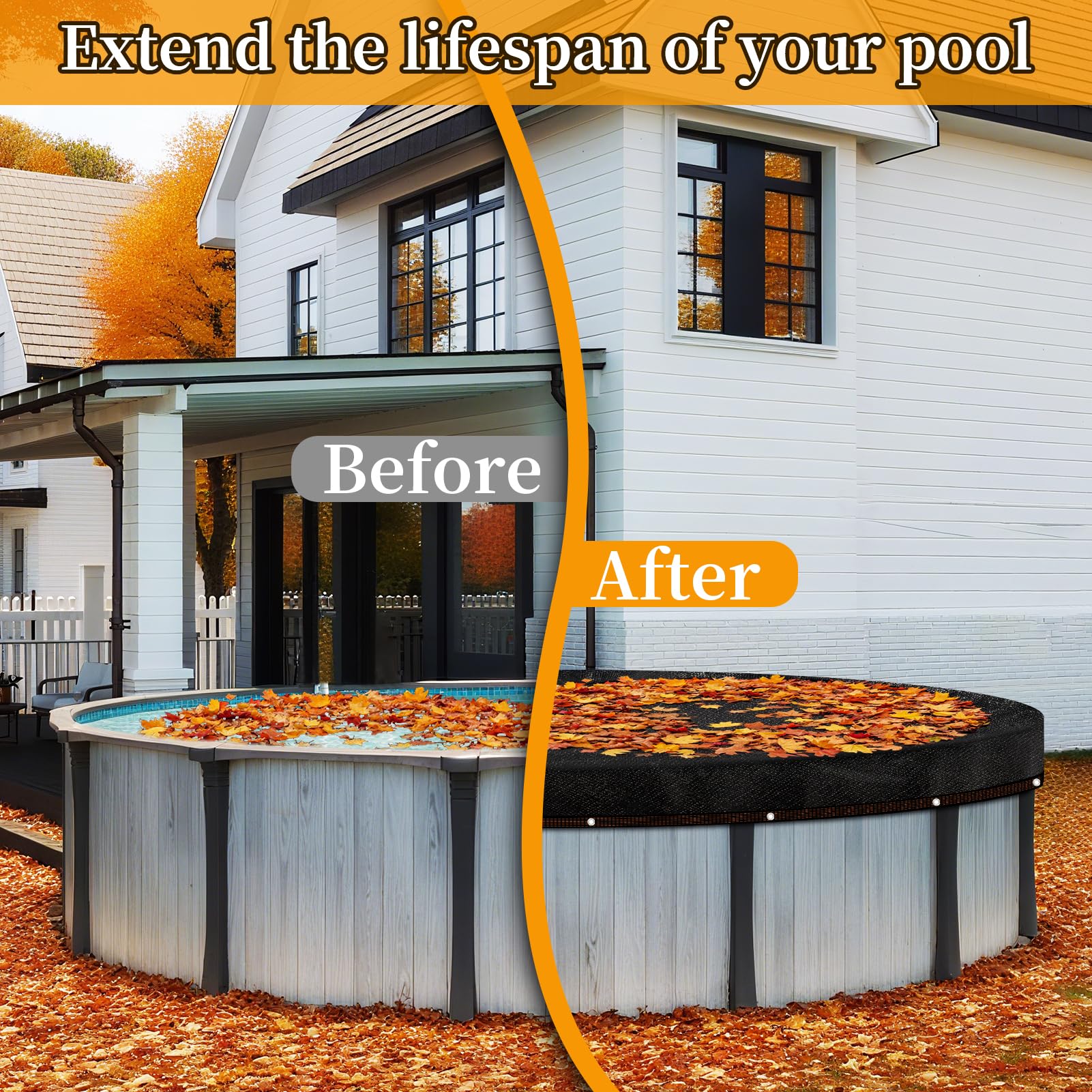 Svepndic pool cover details with grommets