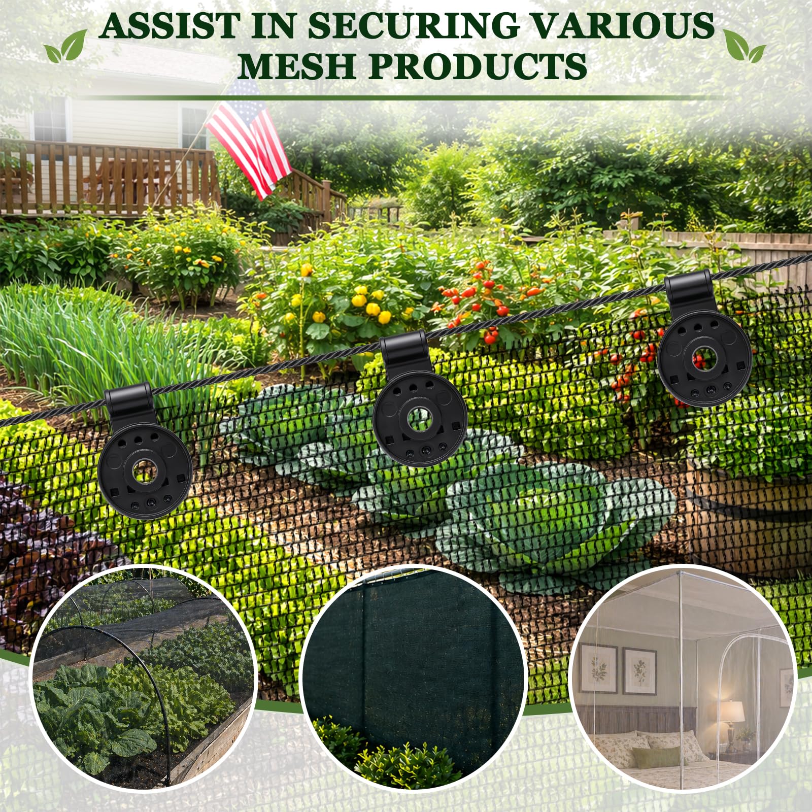 Svepndic shade cloth clips lightweight and durable design