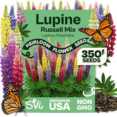 SVI 350 Mix Russell Lupine Seeds packet front view