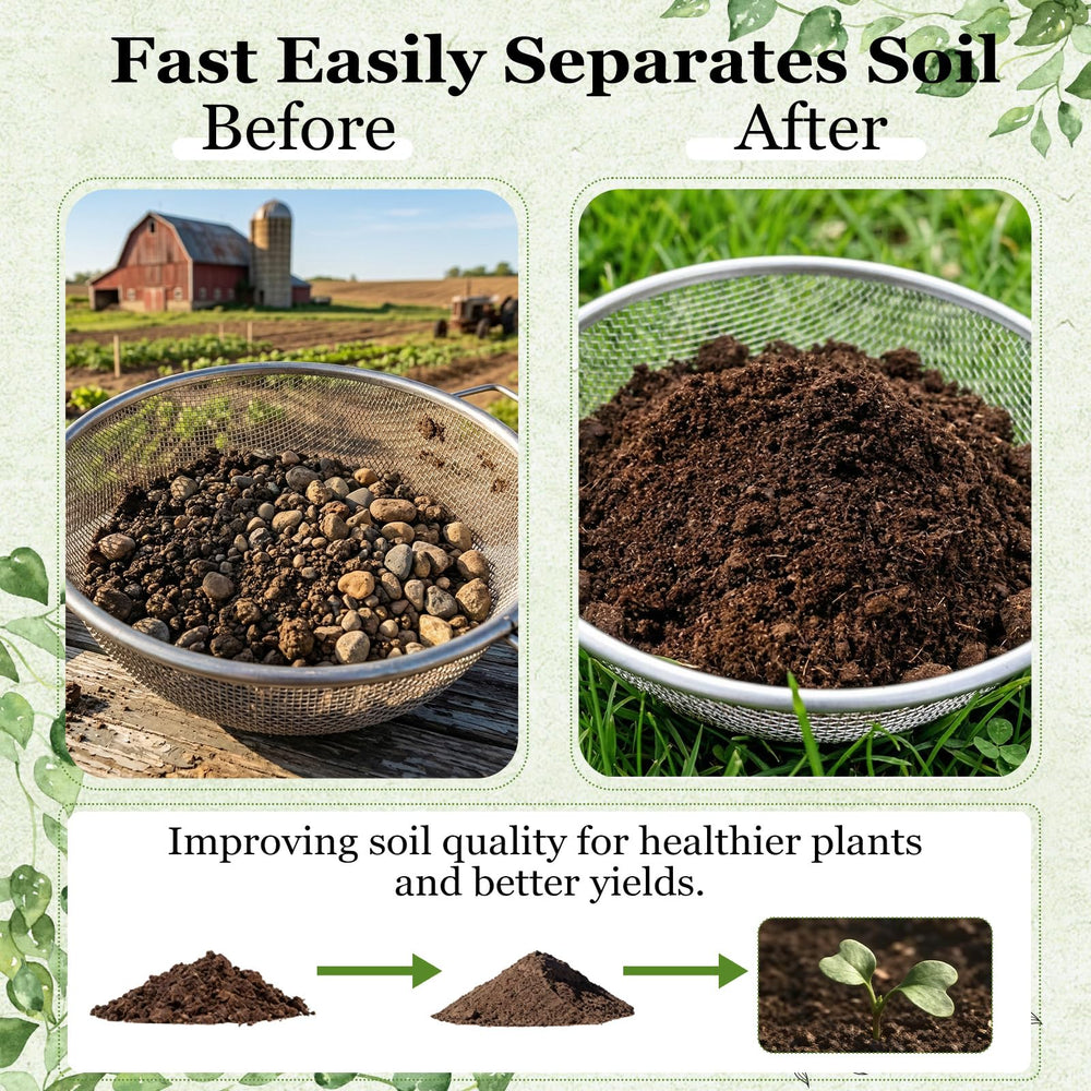 Svincolare soil sifter ergonomic handle detail