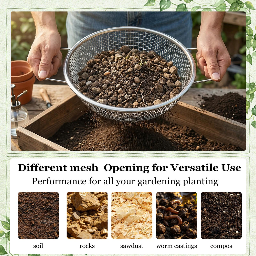Svincolare soil sifter on a 5-gallon bucket