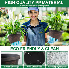 Svxtoby 11-inch plant pot in garden setting