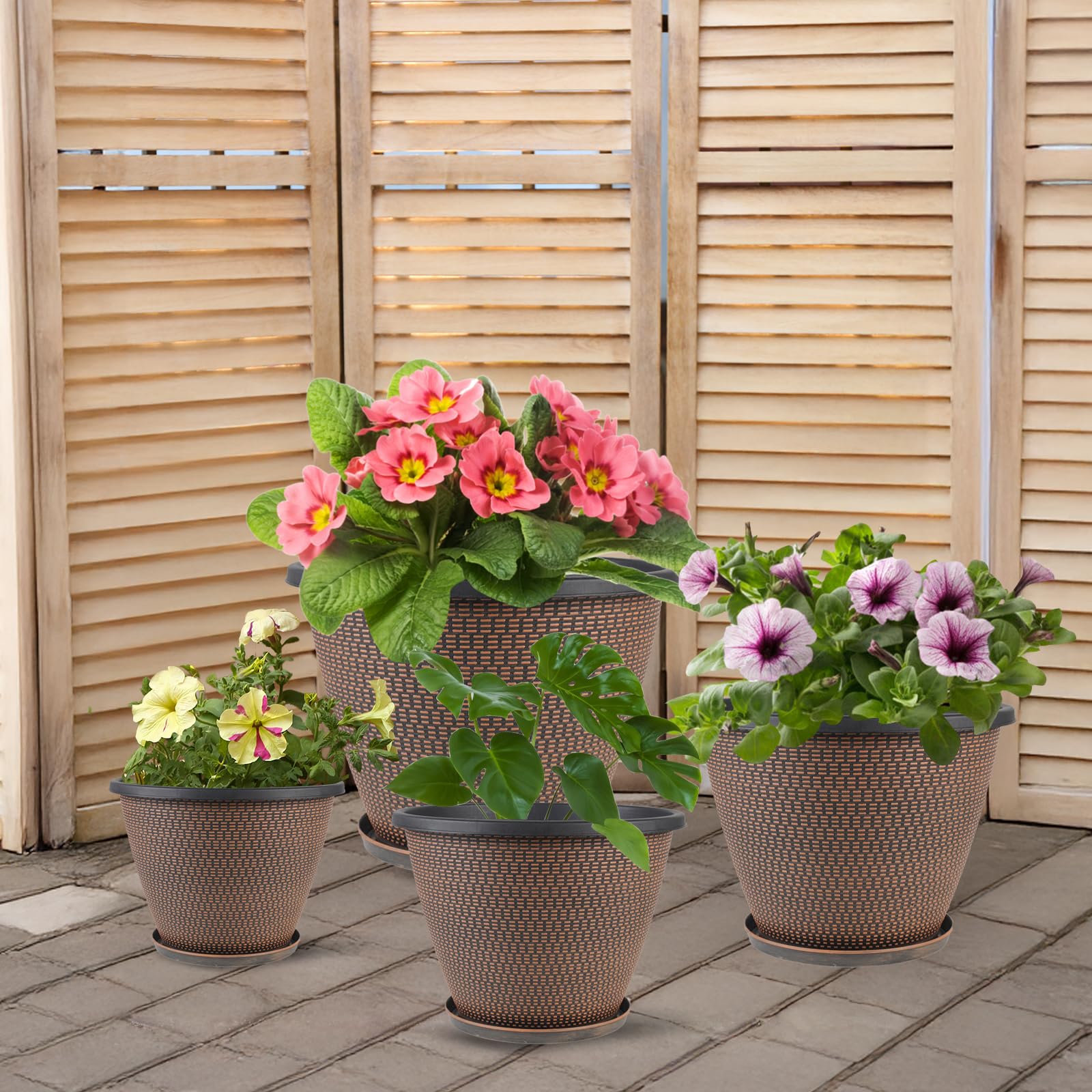 Svxtoby indoor plant pot with herbs inside