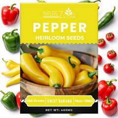 Sweet Banana Pepper seeds in hand