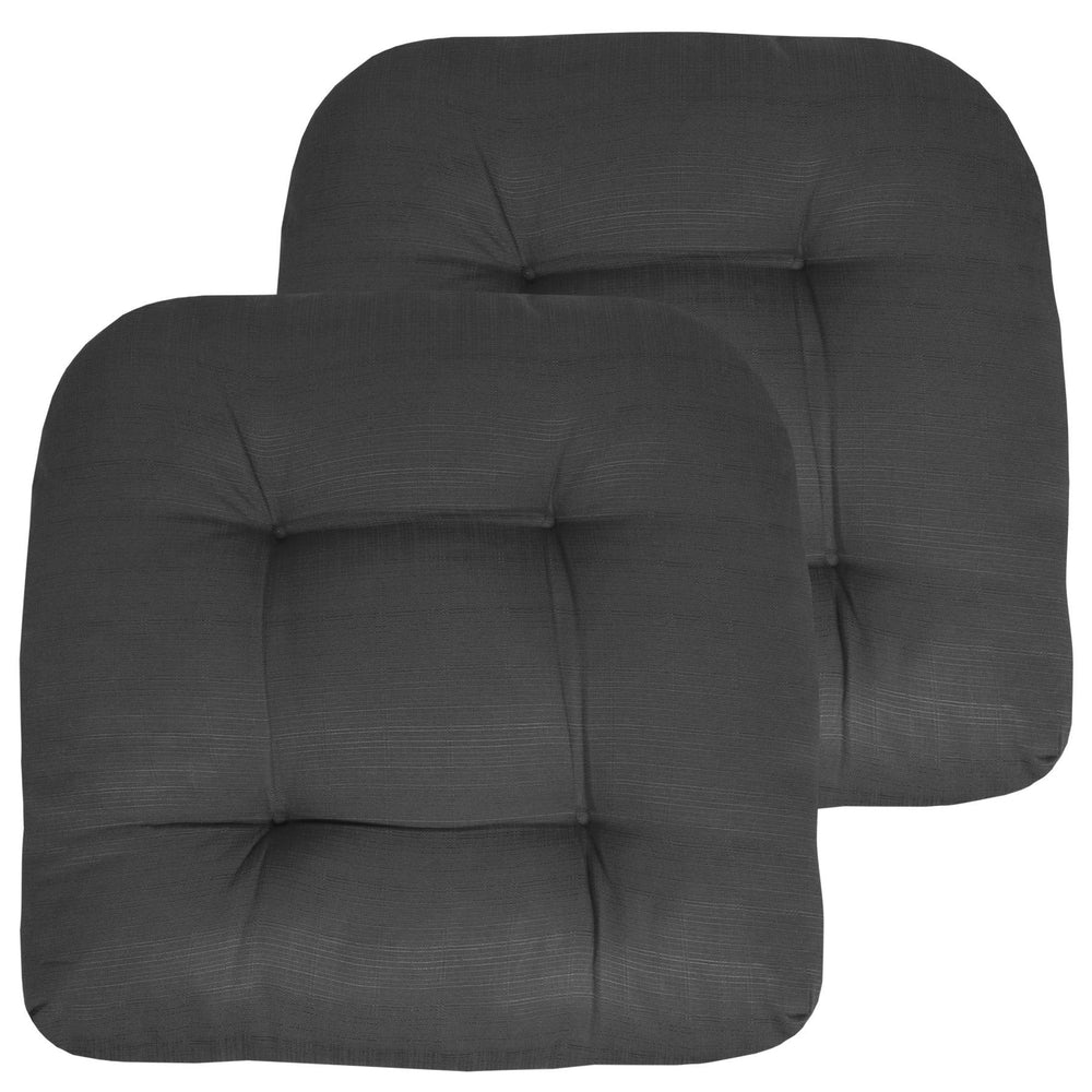 Sweet Home Collection Patio Cushions 19" x 19" Charcoal front view