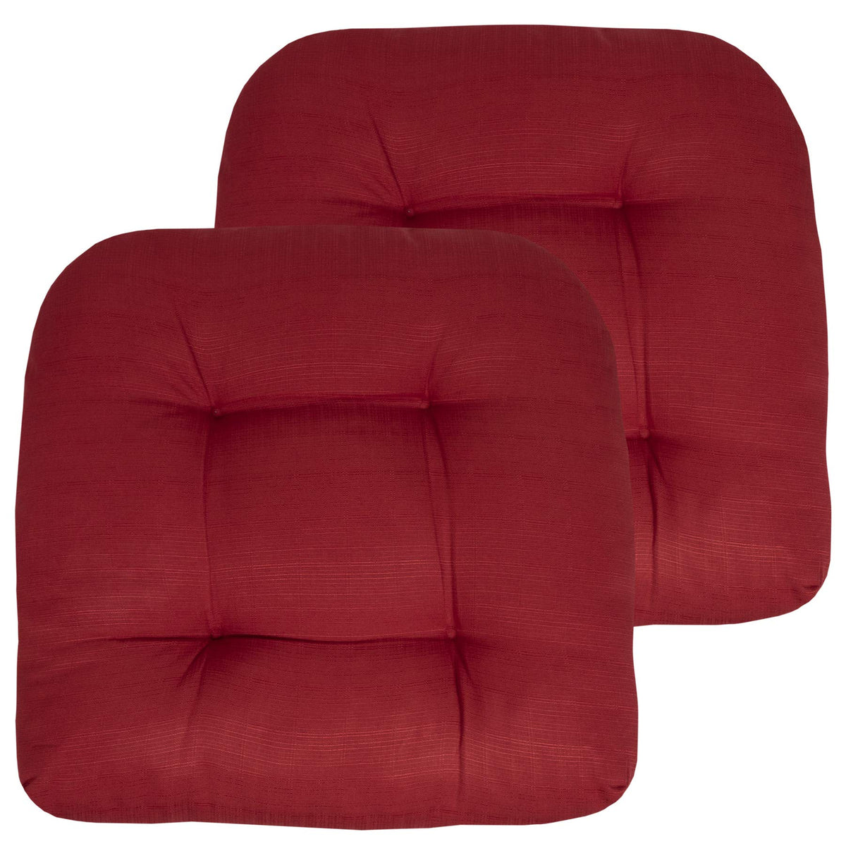 Sweet Home Collection Red Patio Cushions 19"x19" front view