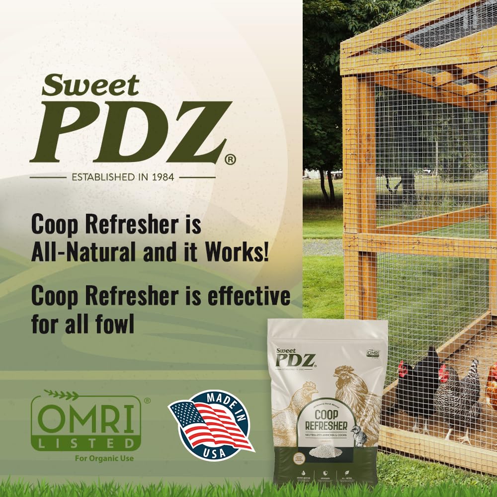 Sweet PDZ Coop Refresher 10 lbs bag in garden setting