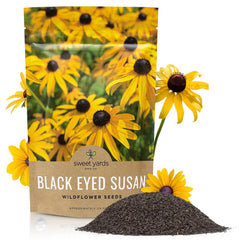 SWEET YARDS Black Eyed Susan seeds bulk ¼ pound bag front view