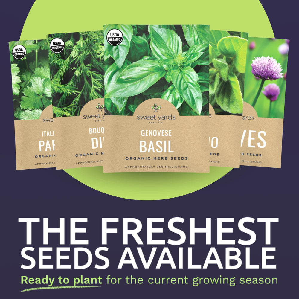 SWEET YARDS herb seeds pack with planting instructions