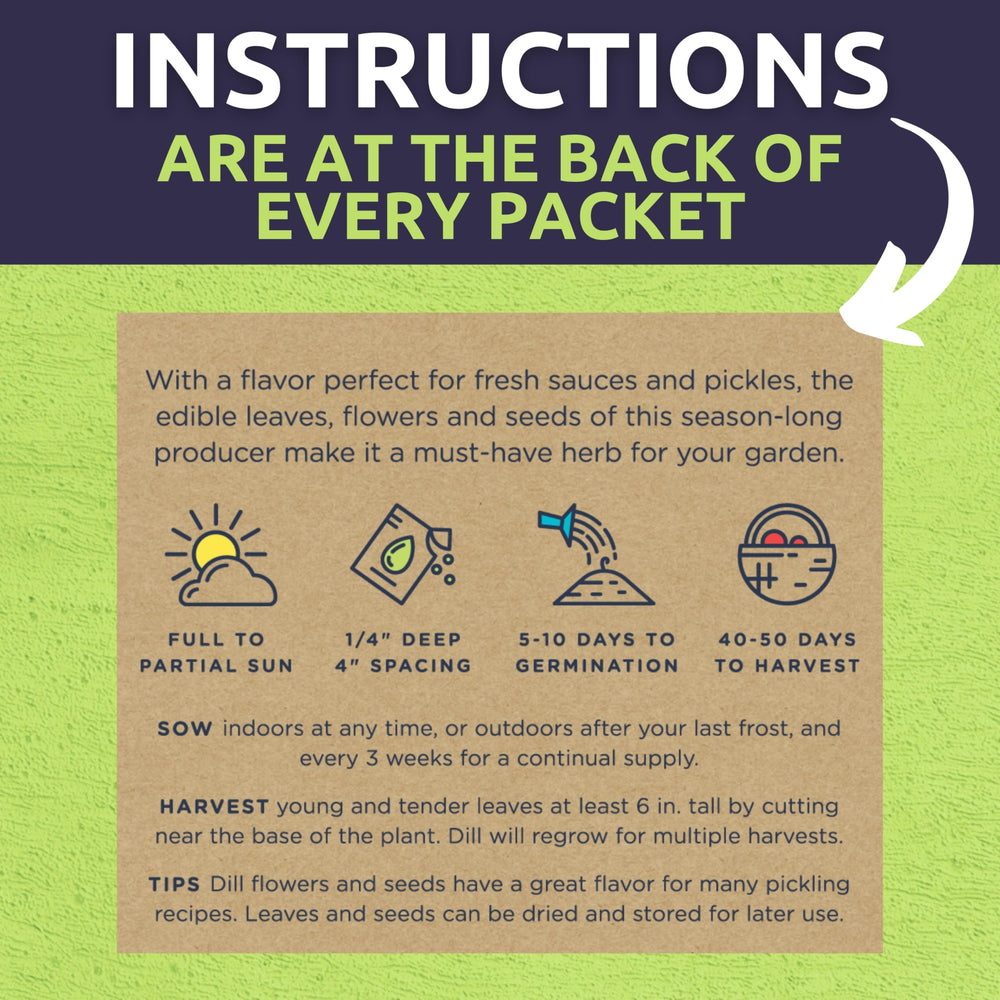 SWEET YARDS herb seeds with reusable zipper packaging