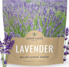 SWEET YARDS Lavender Seeds 1/4 ounce packet front view