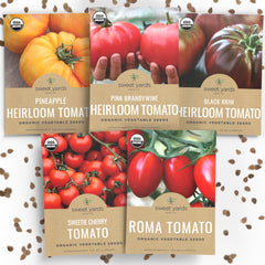 SWEET YARDS Organic Tomato Seeds Variety Pack front view