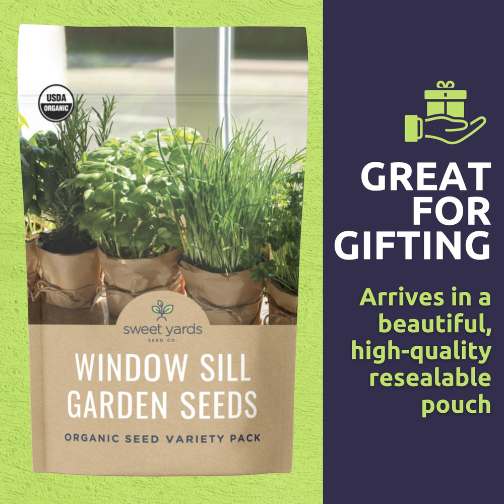 SWEET YARDS Organic Window Sill Seeds - Gourmet Mix Baby Lettuce seeds