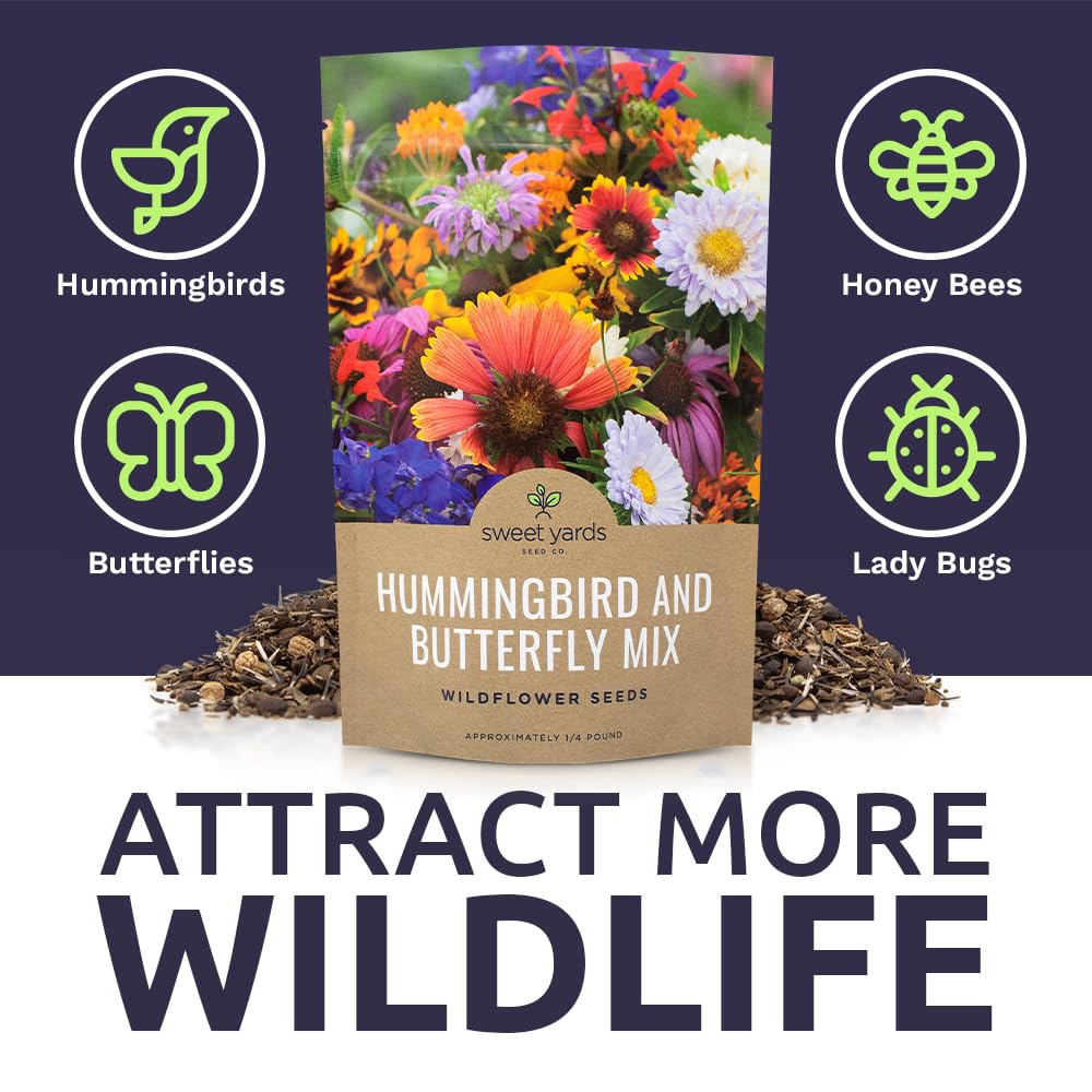 SWEET YARDS wildflower seeds showing multiple flower colours
