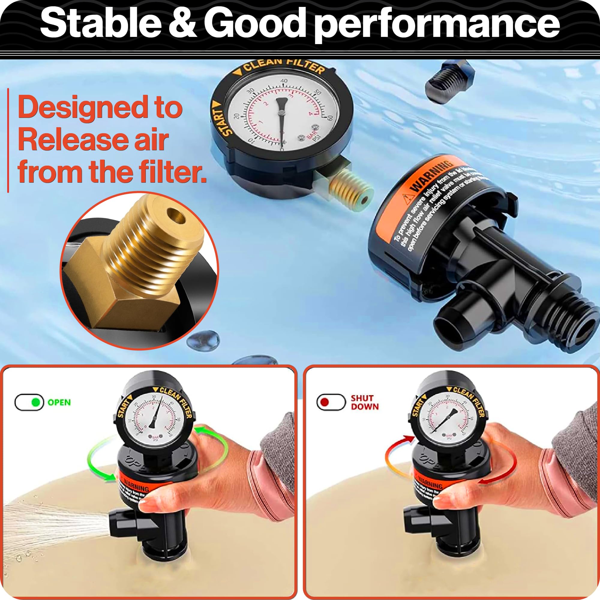 Swimables air relief valve compatibility with Pentair filters