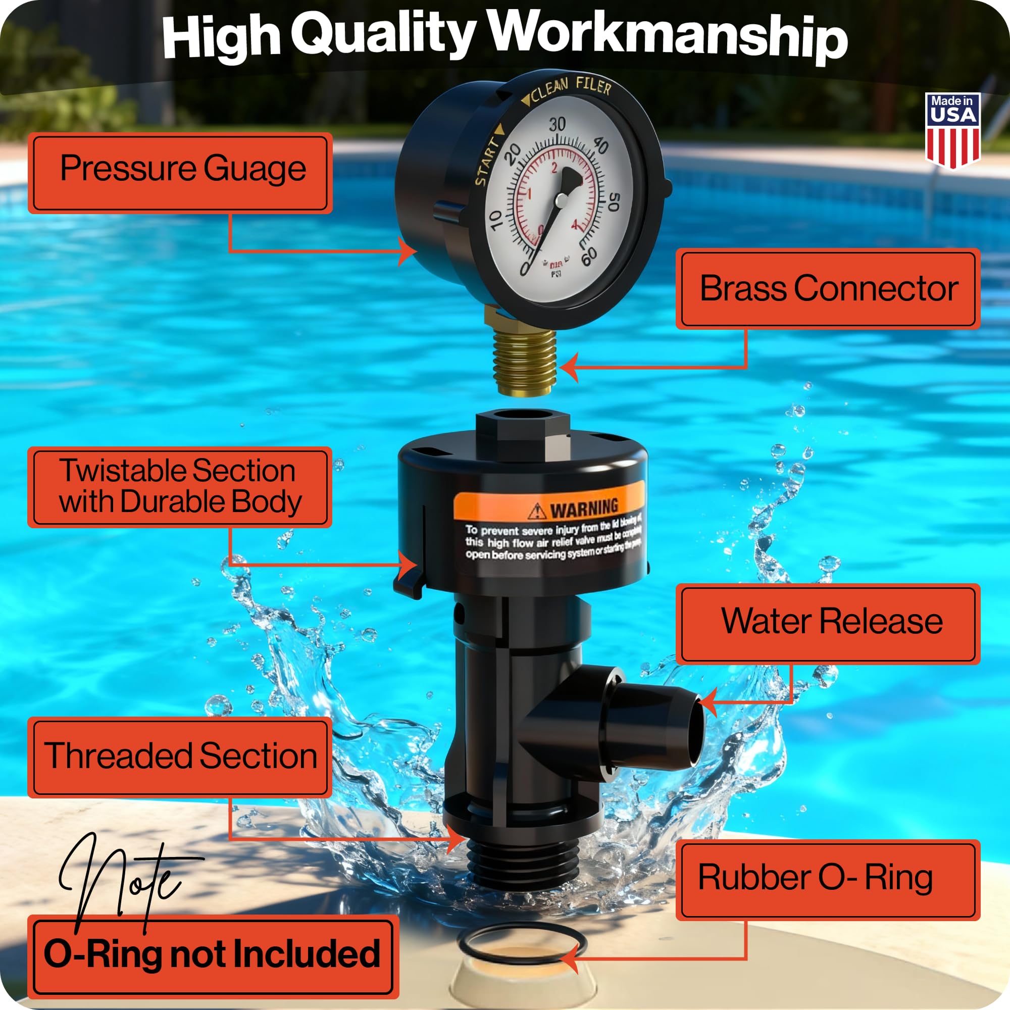 Swimables air relief valve installation process