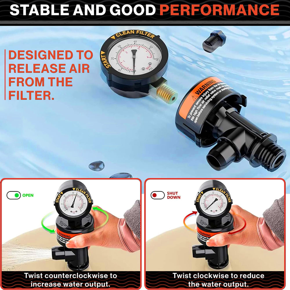 Swimables High Flow Air Relief Valve close-up