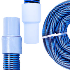 Swimline 1.5" x 25' Vacuum Hose front view with swivel cuff