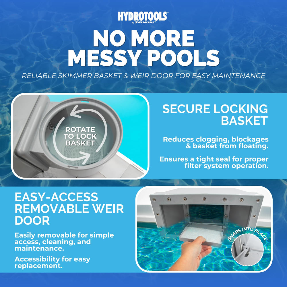 Swimline Above Ground Pool Skimmer in Use