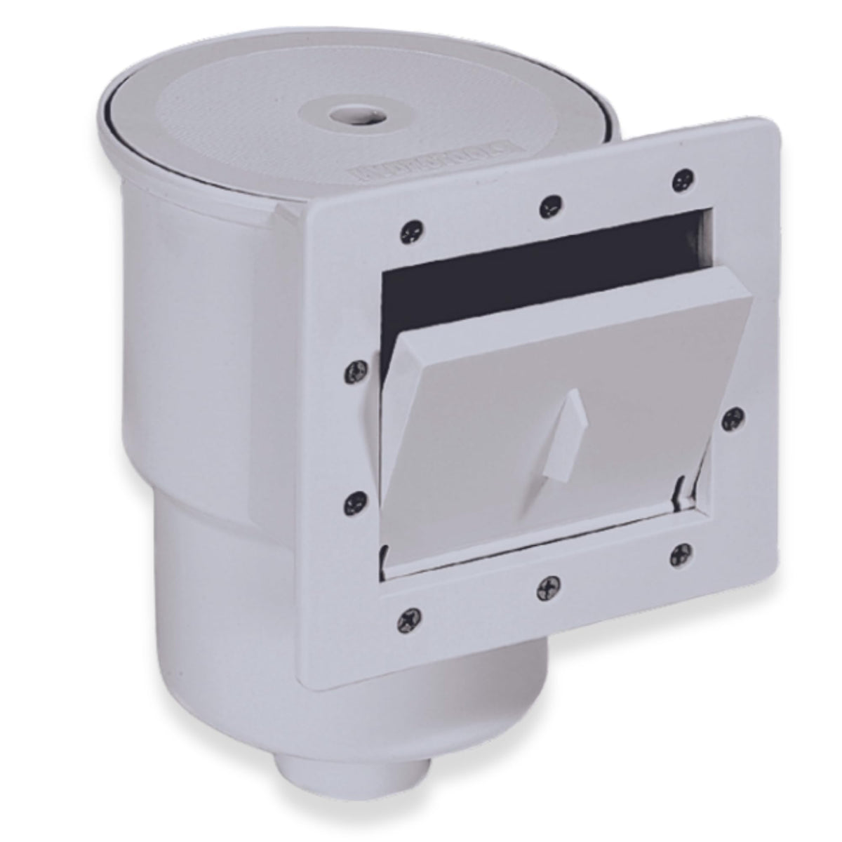 Swimline Above Ground Pool Skimmer Kit front view with grey finish