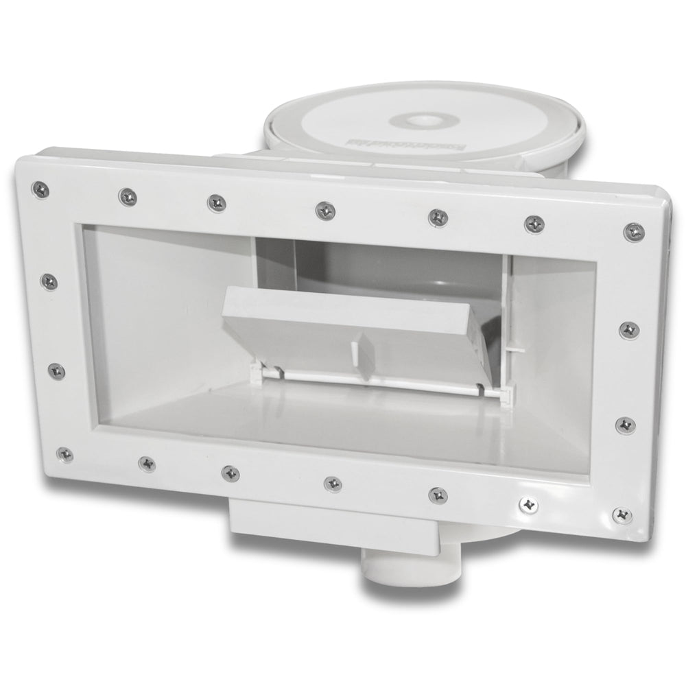 Swimline Above Ground Pool Skimmer Kit front view with wide mouth design