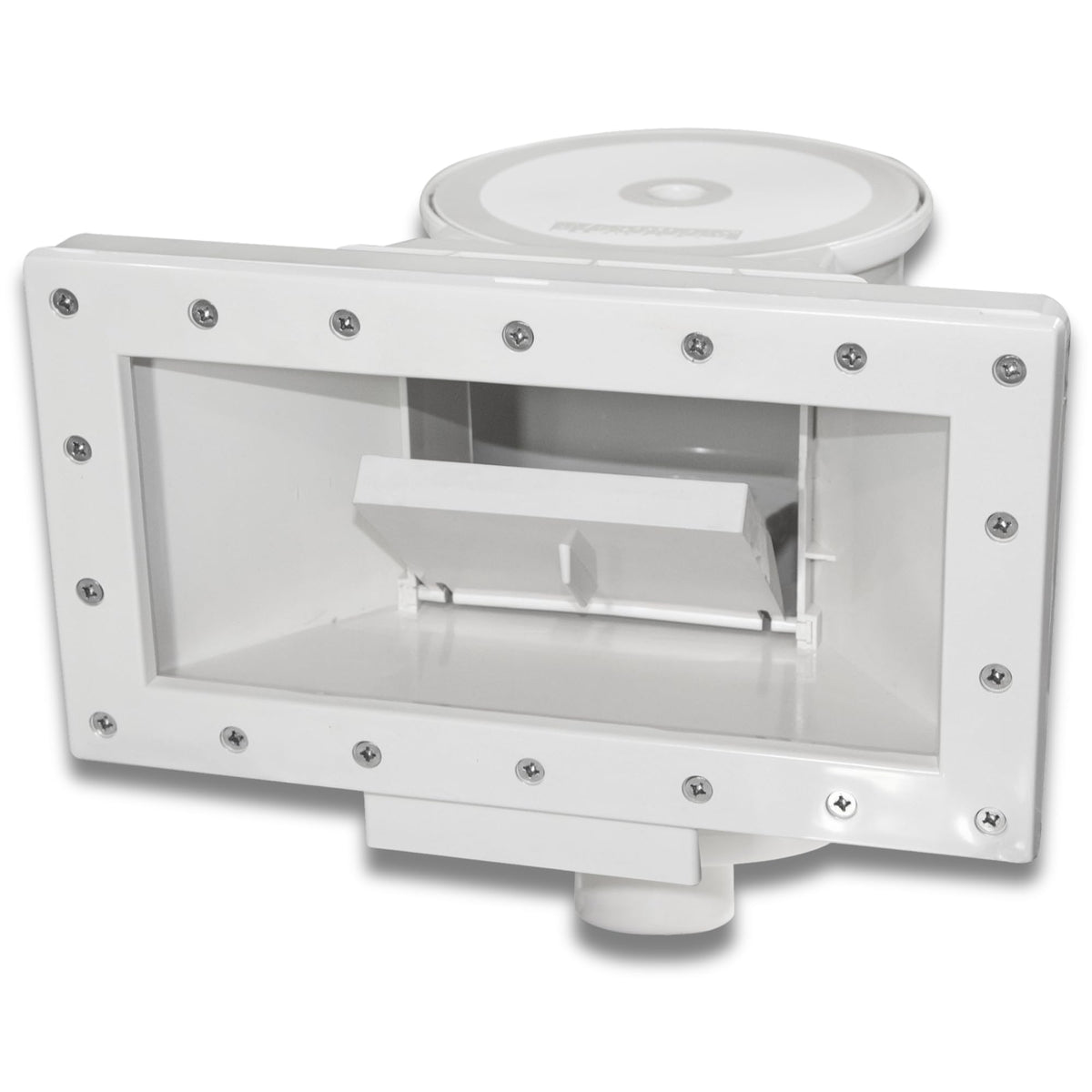 Swimline Above Ground Pool Skimmer Kit front view with wide mouth design