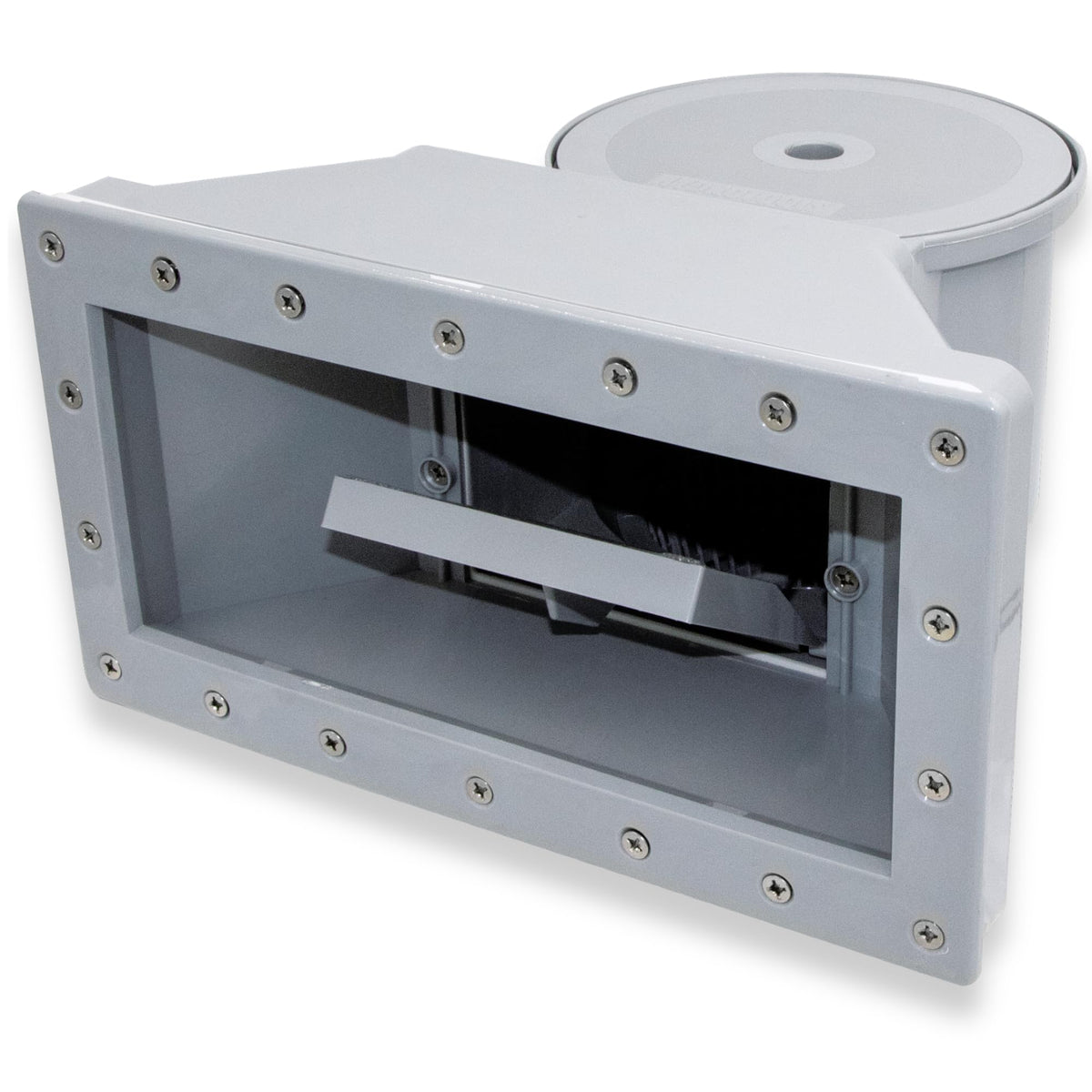 Swimline Above Ground Pool Skimmer Kit, Grey Wide Mouth Front View