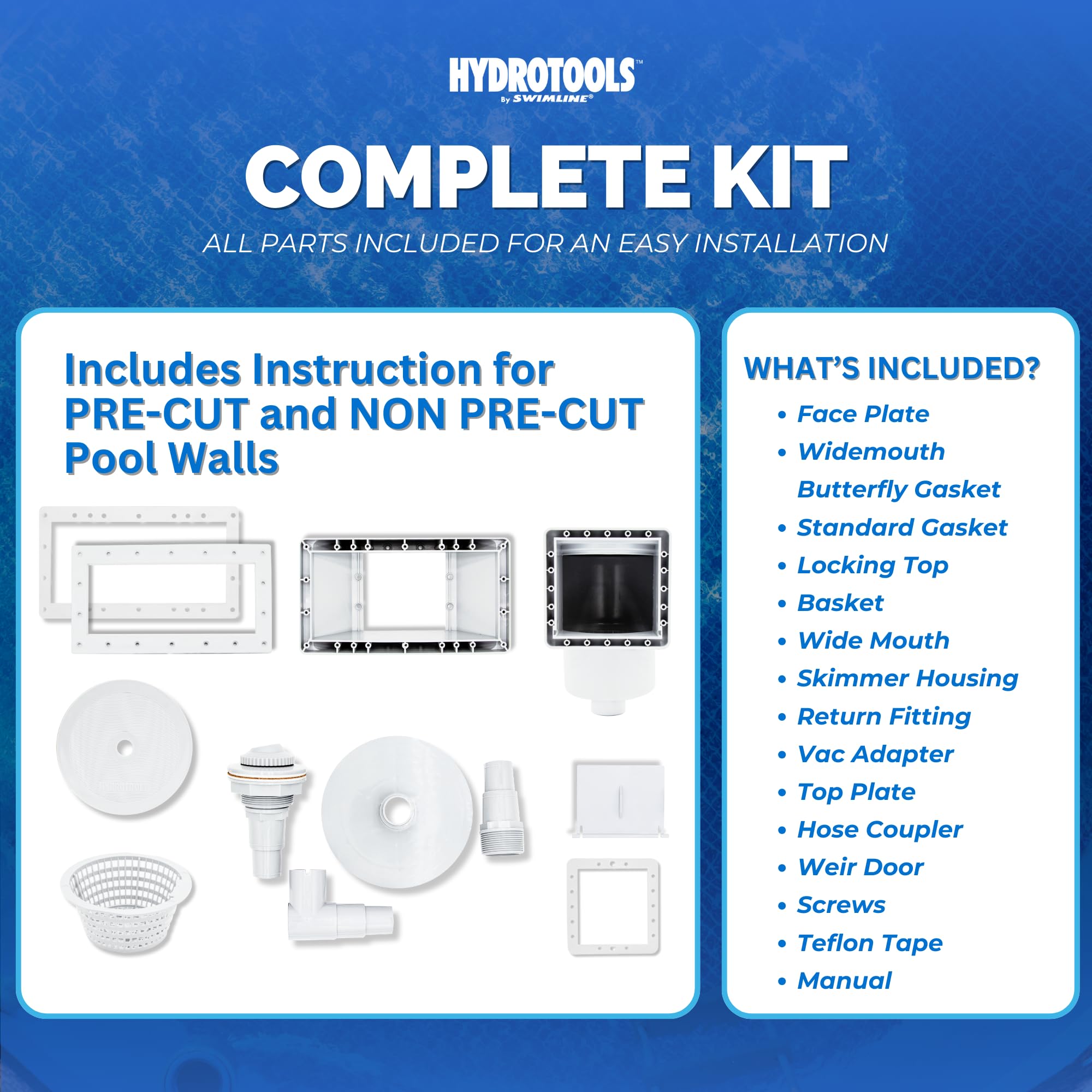 Swimline Above Ground Pool Skimmer Kit packaging details