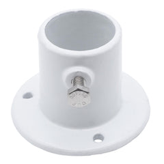 Swimline deck flange side view showing mounting details