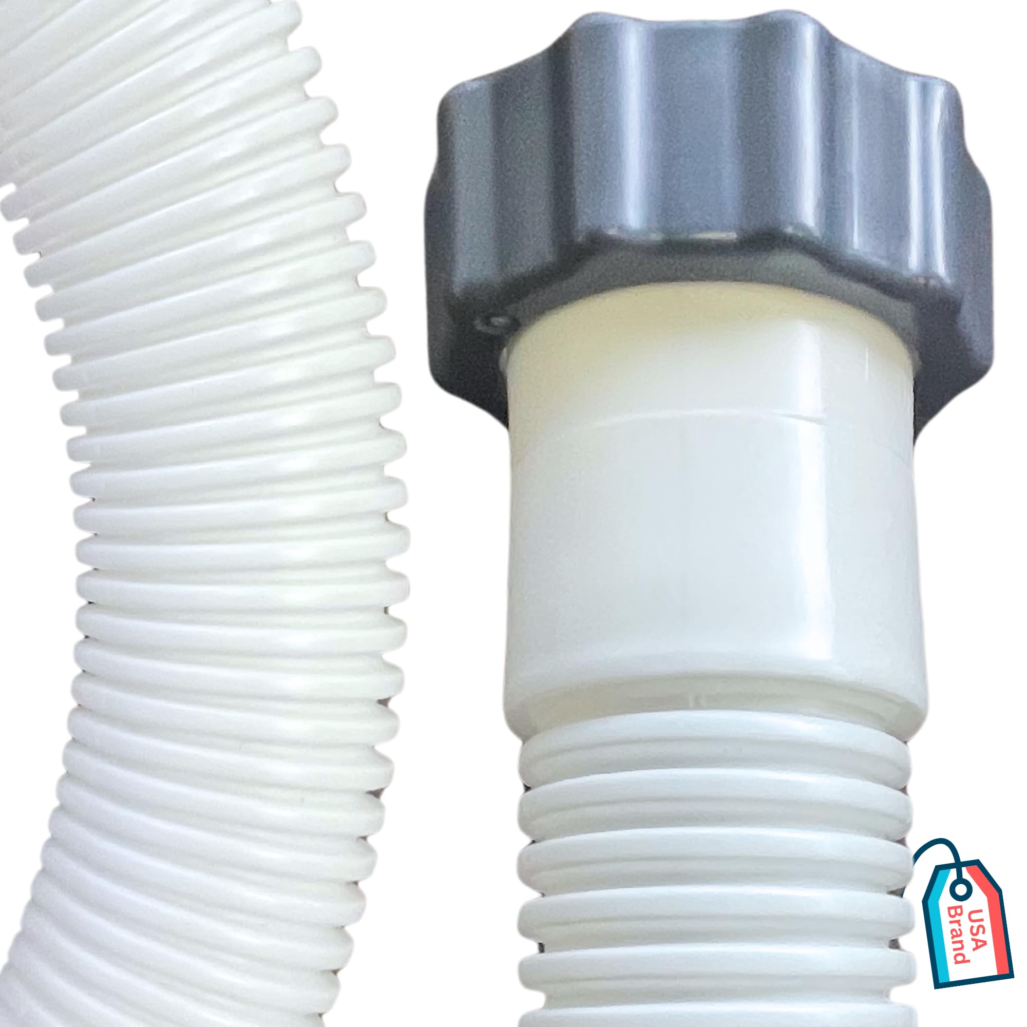 Swimline Hydrotools 1.5-inch x 5-foot pool pump filter connection hose front view