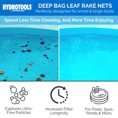 Swimline Hydrotools 8030 Leaf Net in use at a pool