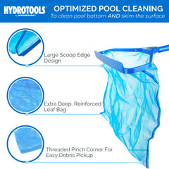 Swimline Hydrotools 8030 Leaf Net side view showing aluminum frame