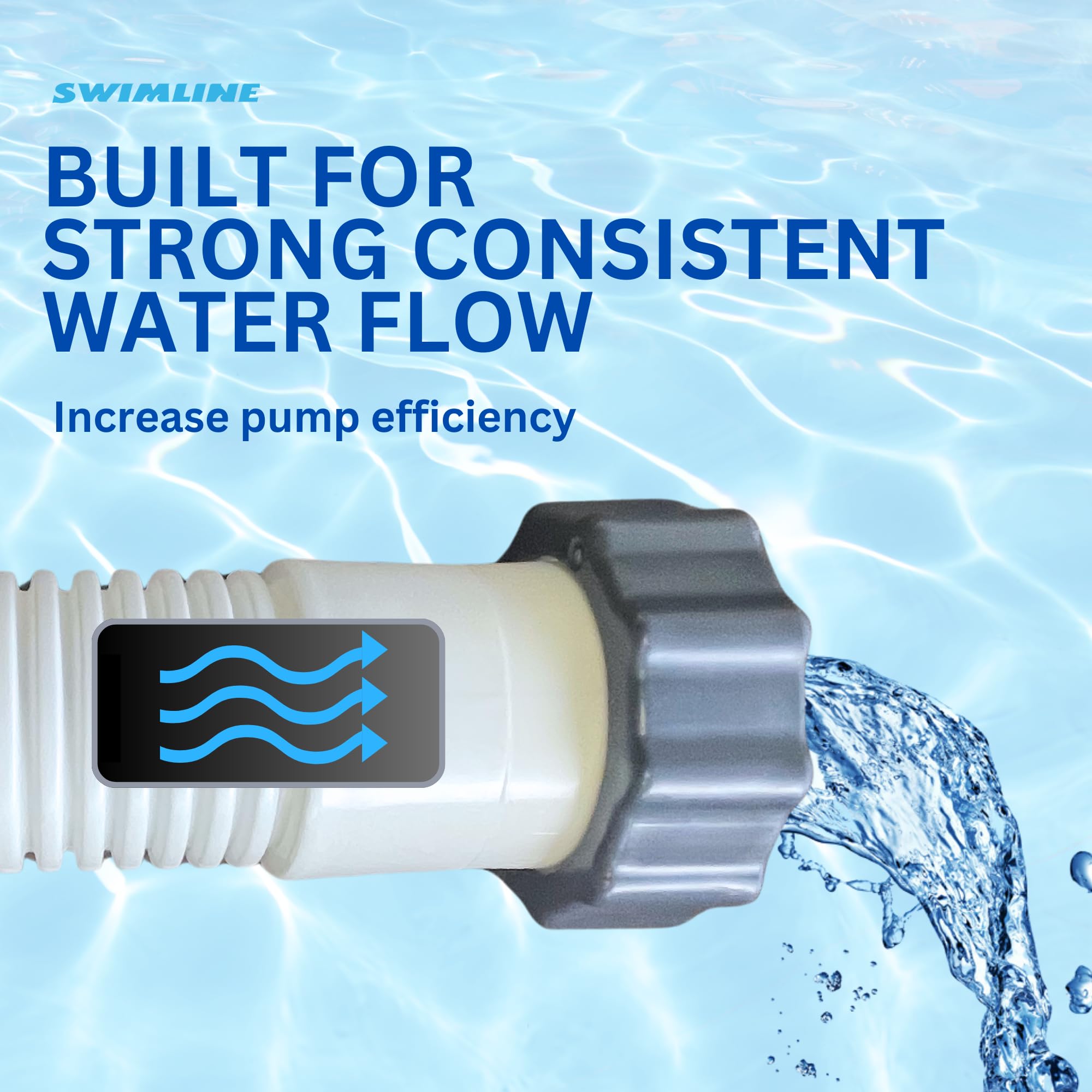 Swimline Hydrotools hose showing locking rim feature