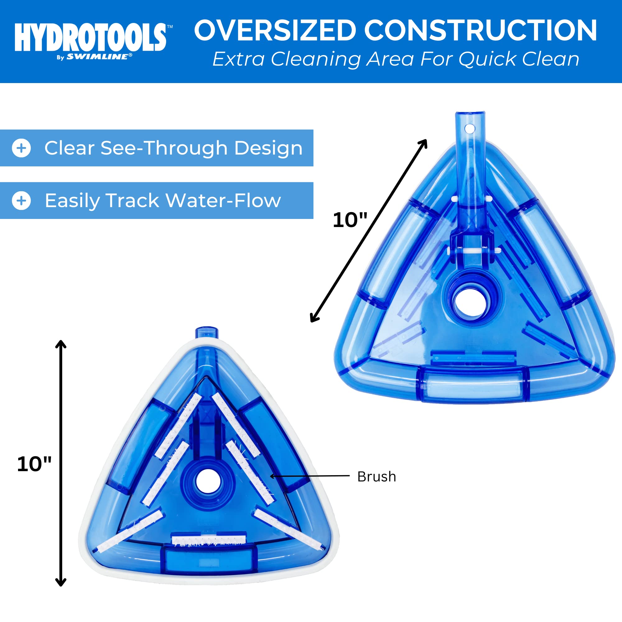 Swimline Hydrotools Manual Pool Vacuum Head side view