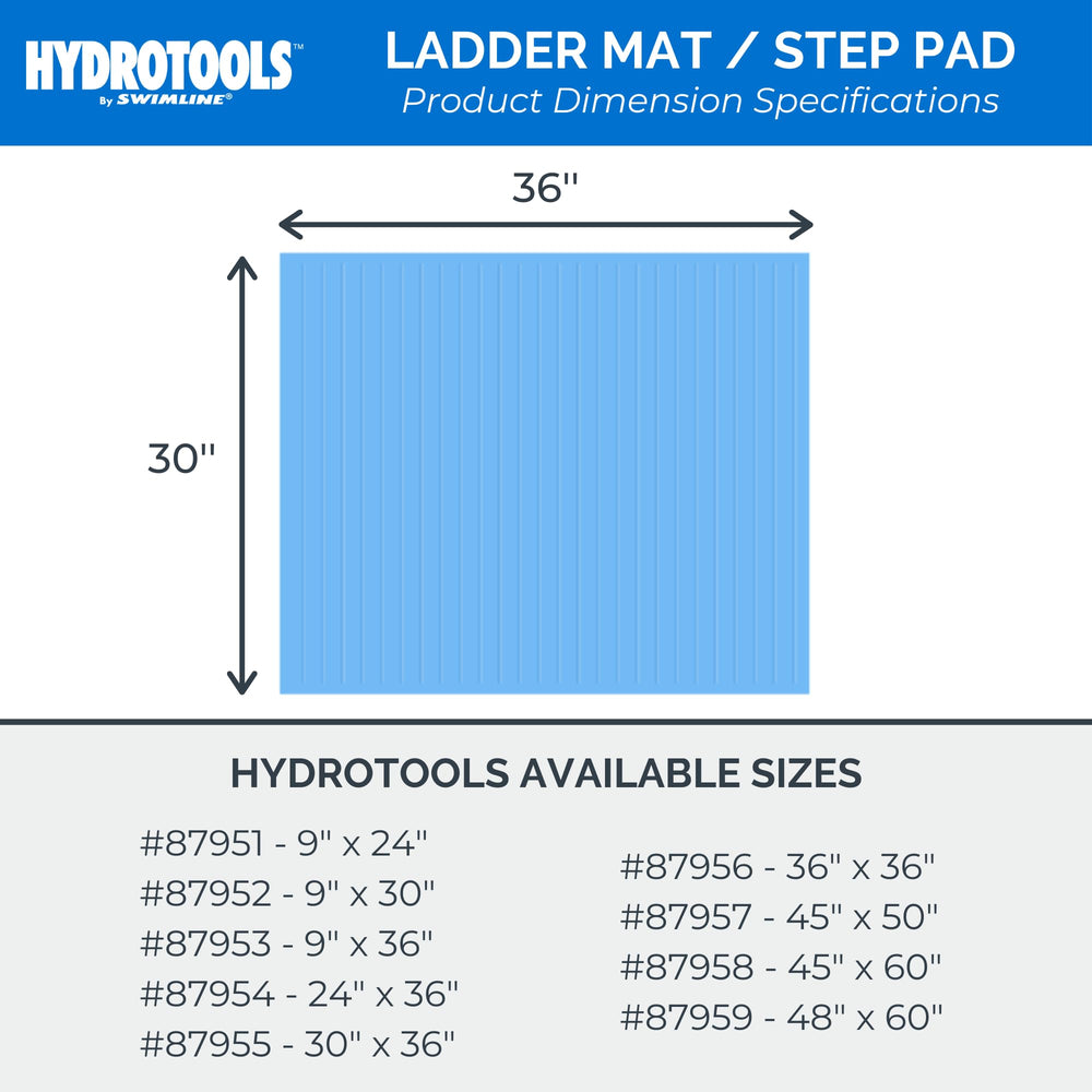 Swimline Hydrotools Pool Ladder Mat rolled for storage