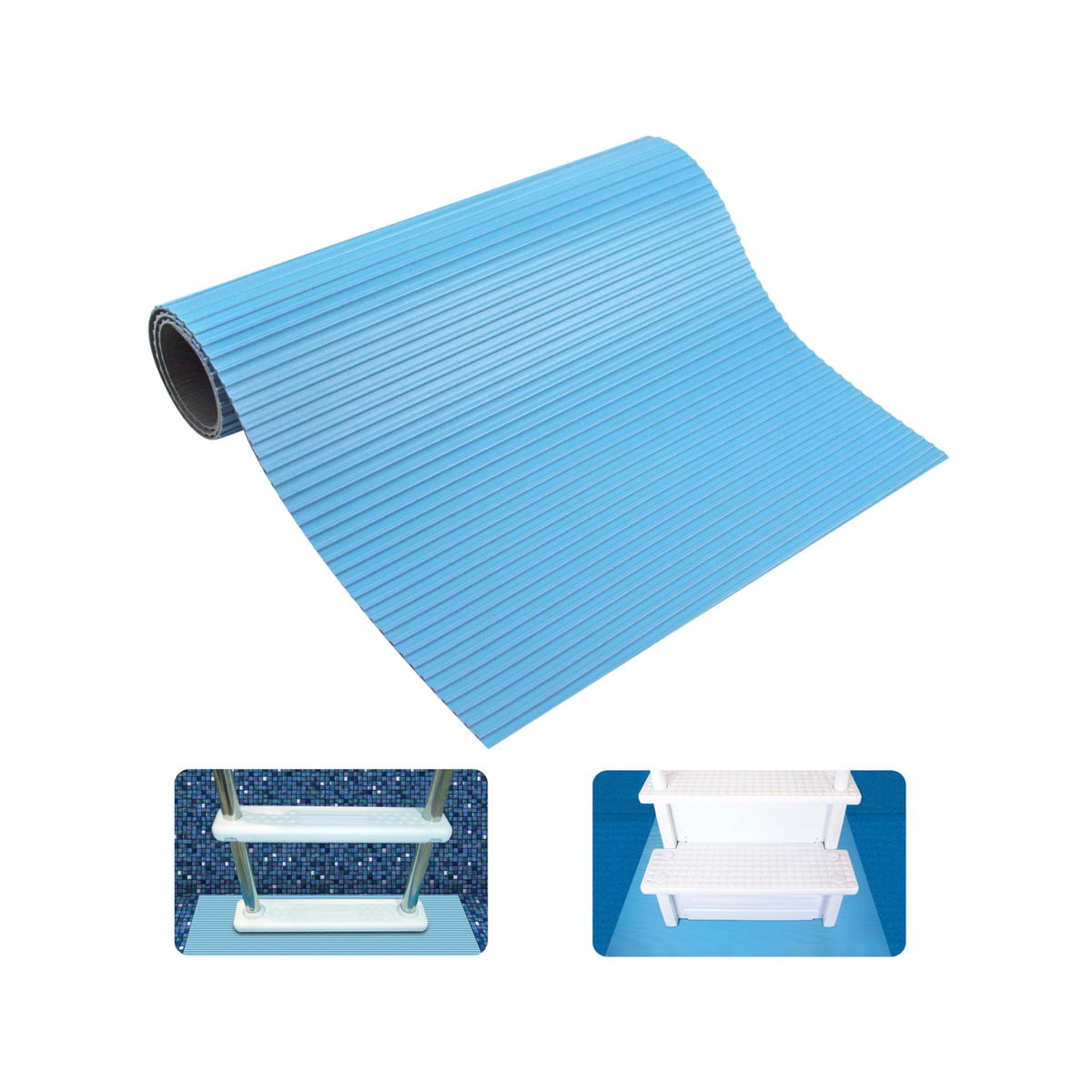 Swimline Hydrotools Pool Ladder Mat top view, 30 x 36 inches