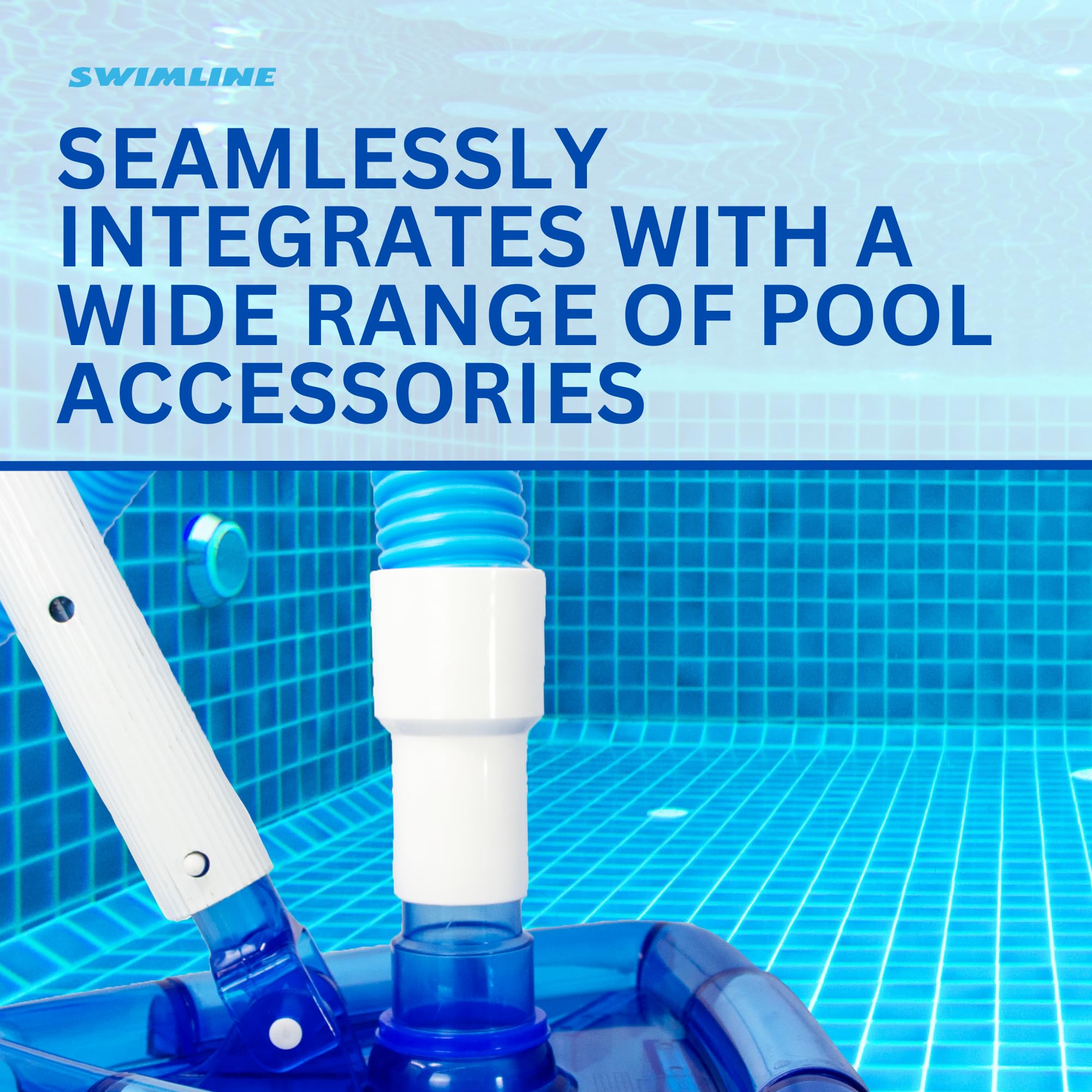 Swimline HydroTools Vacuum Hose kink-resistant swivel cuff