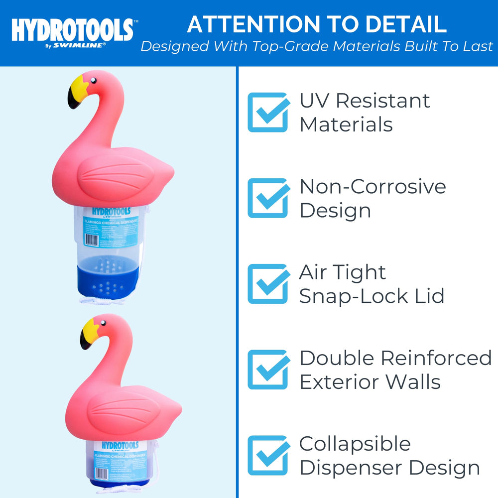 Swimline Jumbo Flamingo Chlorine Tablet Dispenser floating