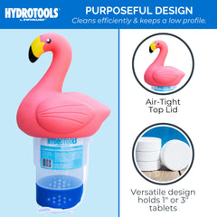 Swimline Jumbo Flamingo Chlorine Tablet Dispenser side view